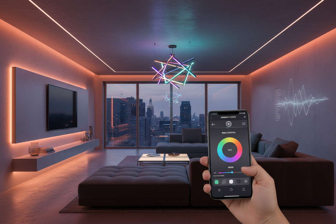 Akıllı ev aydınlatma sistemi — telefon kontrollü LED