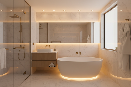 Banyo aydınlatması — güvenli ve şik LED tasarım