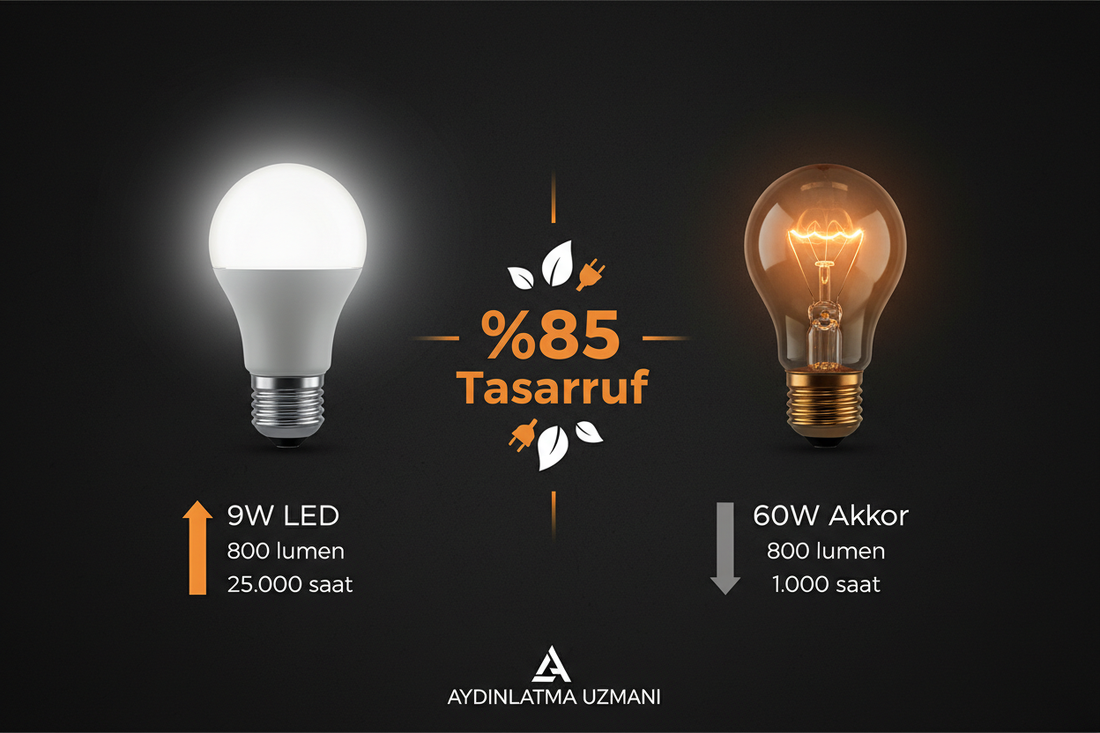 LED mi Akkor Ampül mü? Hangisi Daha Tasarruflu? (Gerçek Karşılaştırma 2026)