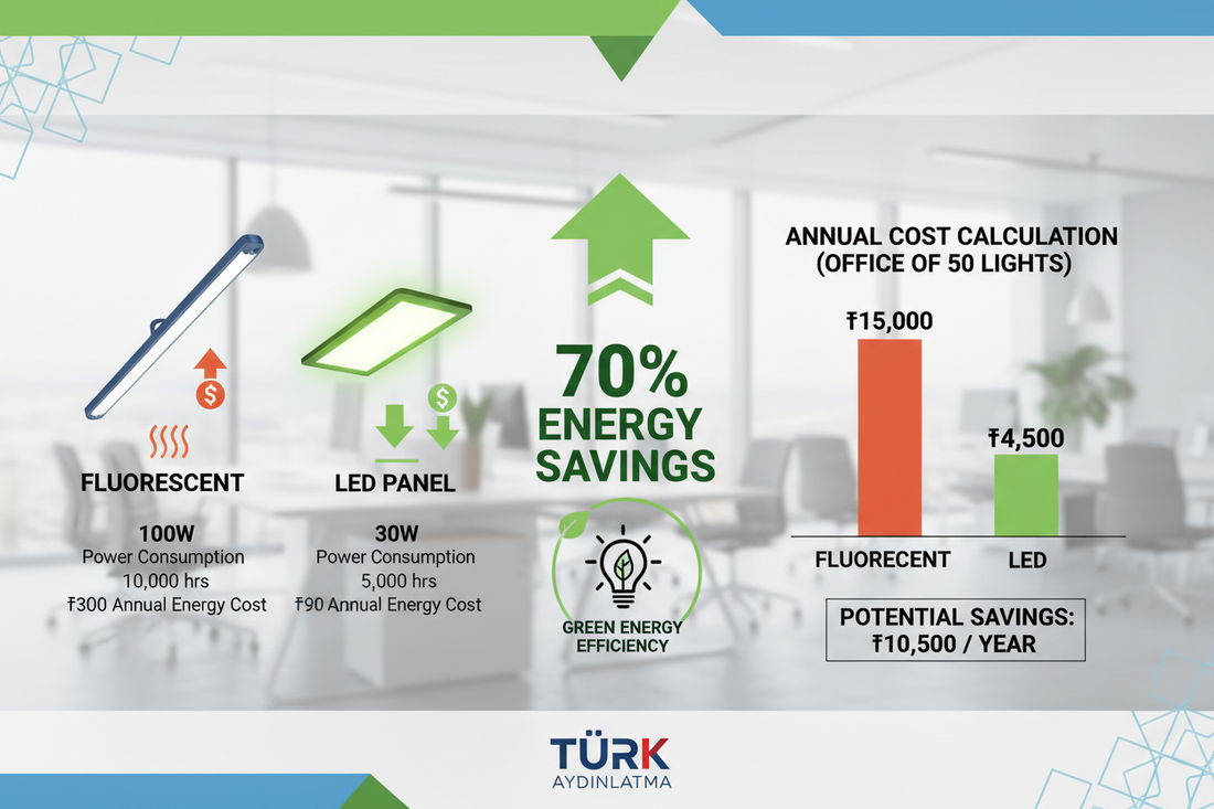 LED Panel ile Enerji Tasarrufu Nasıl Hesaplanır? 2026 Rehberi (Güncel)