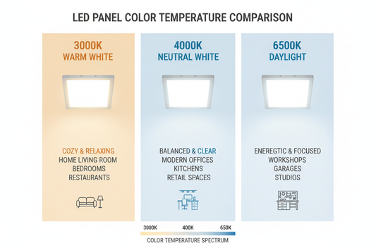 LED Panel Renk Sıcaklığı Nasıl Seçilir? 3000K, 4000K, 6500K Rehberi (2026 Güncel)