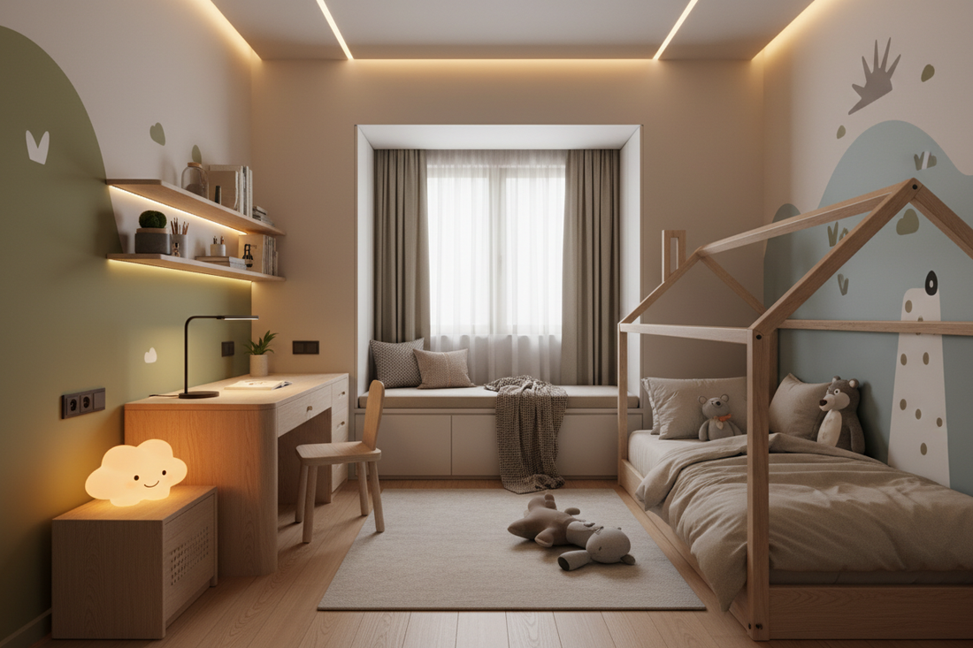 Çocuk odası aydınlatması — güvenli ve renkli LED tasarım