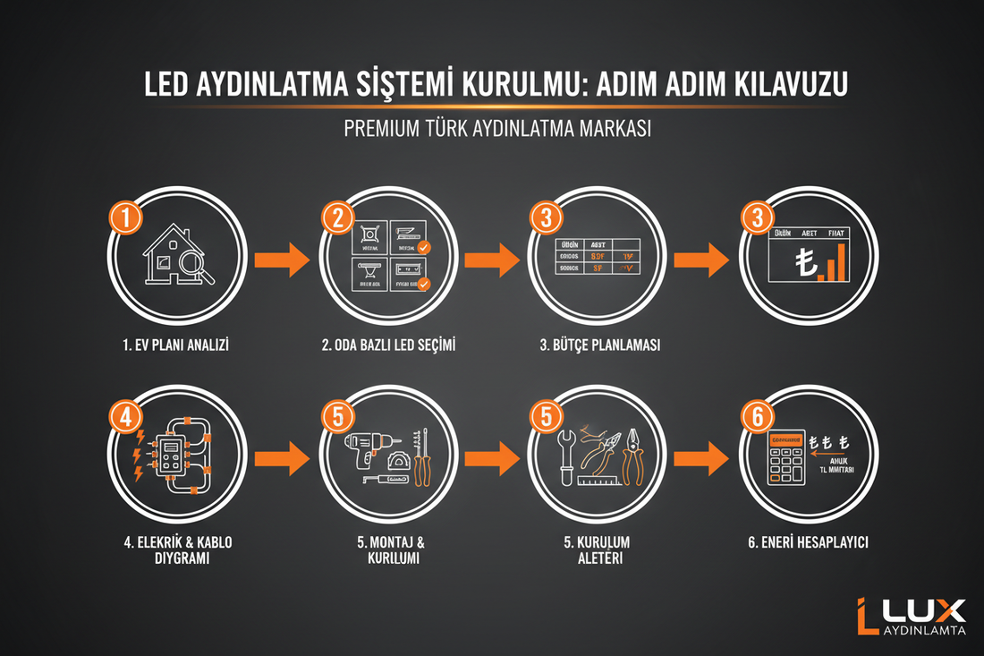 Sıfırdan LED Aydınlatma Sistemi Nasıl Kurulur? Komple Mega Rehber (2026)