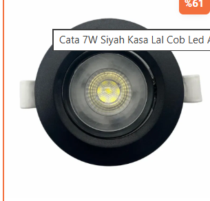 Enerji Aydınlatma Cata 7W Siyah kasa akıllı göbek LED iç mekan sıva altı spot armatür, modern aydınlatma aksesuarı