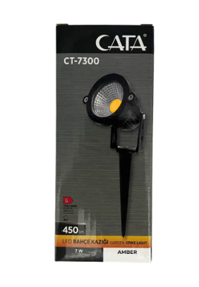 Cata CT-7300 7W Kazıklı Bahçe Spot - Amber - Kutu Görseli