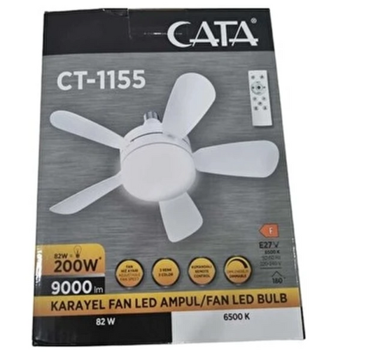 CATA CT-1155 Karayel Fan LED Ampül 82W 9000 Lümen Uzaktan Kumandalı