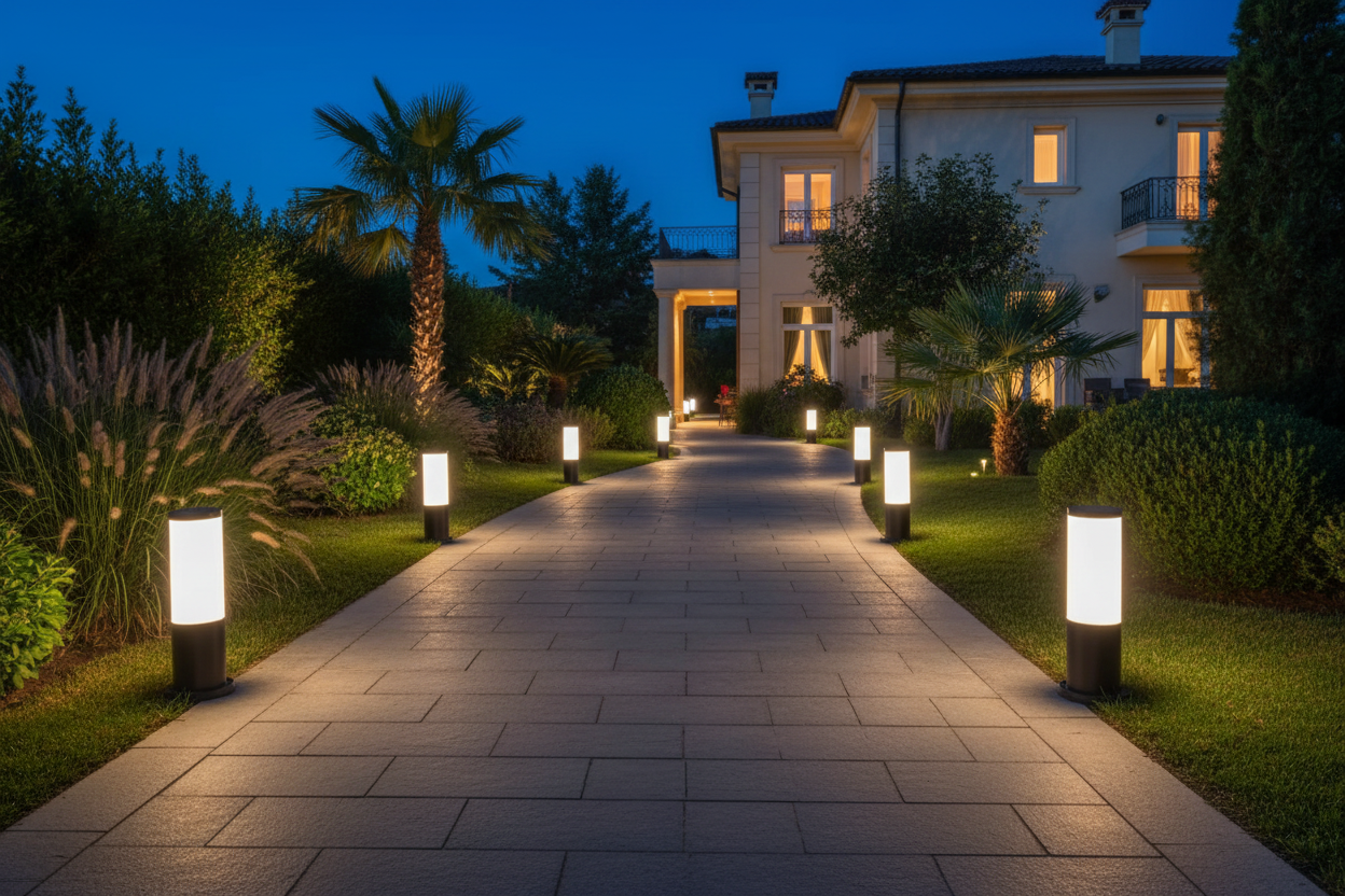 Silindir Bahçe Armatürü - Villa Bahçesi